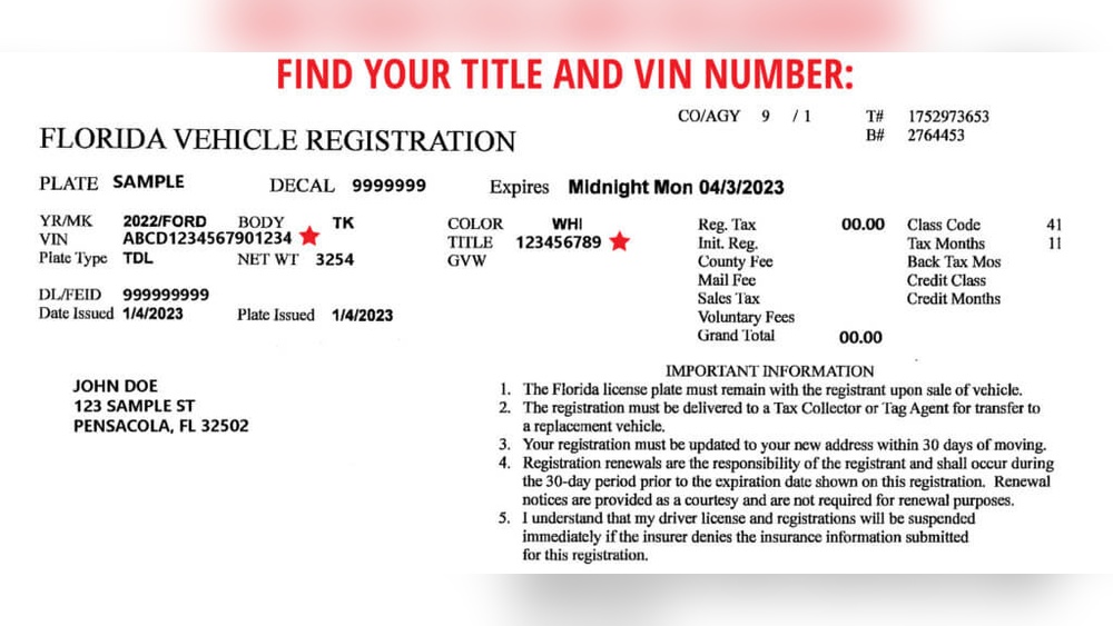 Is Electronic Copy of Car Registration Valid in Florida