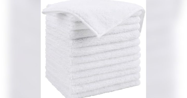 Microfiber Towels White: Ultimate Lint-Free Cleaning Cloths for Every Surface